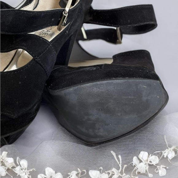 MK BLACK SANDAL | SIZE 6.5 | NEW LIKE NEW! SUEDE PLATFORM | 100% LEATHER - Picture 11 of 11